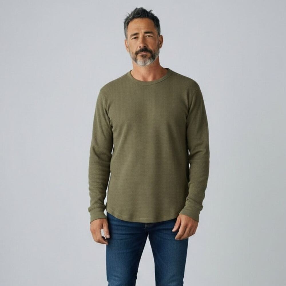 Buck Mason Vintage Thermal Surplus Tee NWT Men's Sz XL Dried Thyme Venice Wash